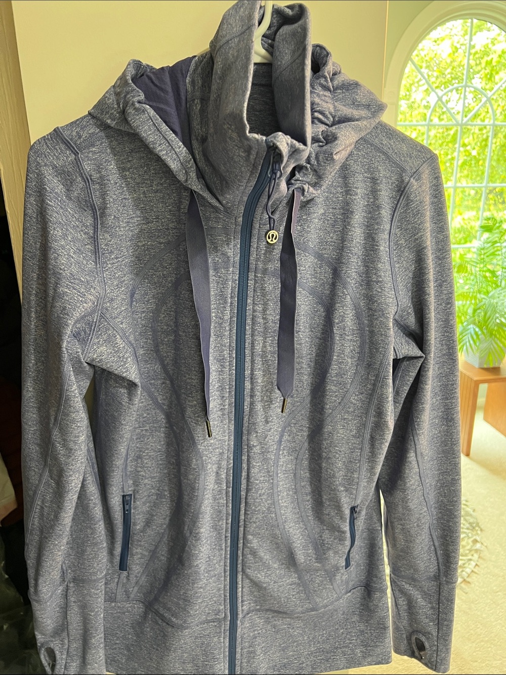 lululemon athletica Heathered Blue Women's Performance Hoodie Jacket